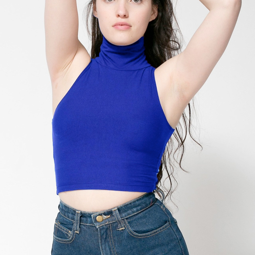 NWOT American Apparel cropped high neck tank top